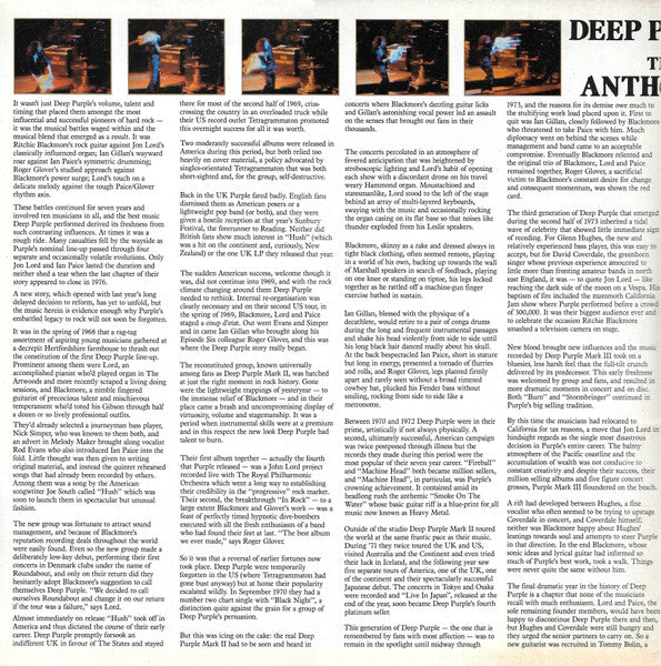 Deep Purple - The Anthology - 2x Vinyl LP, Compilation, Remastered, Stereo, Mono, 1985 (USED VG+)