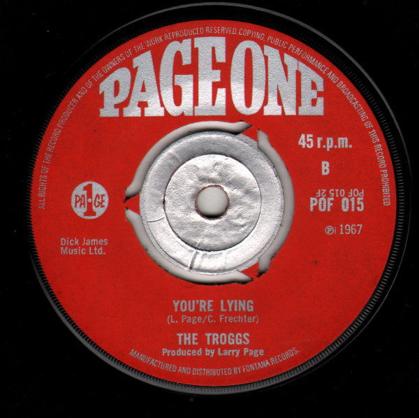 The Troggs – Give It To Me - Vinyl 7", 45 RPM, Single, Silver Push-Out Centre, UK 1967 (USED VG)