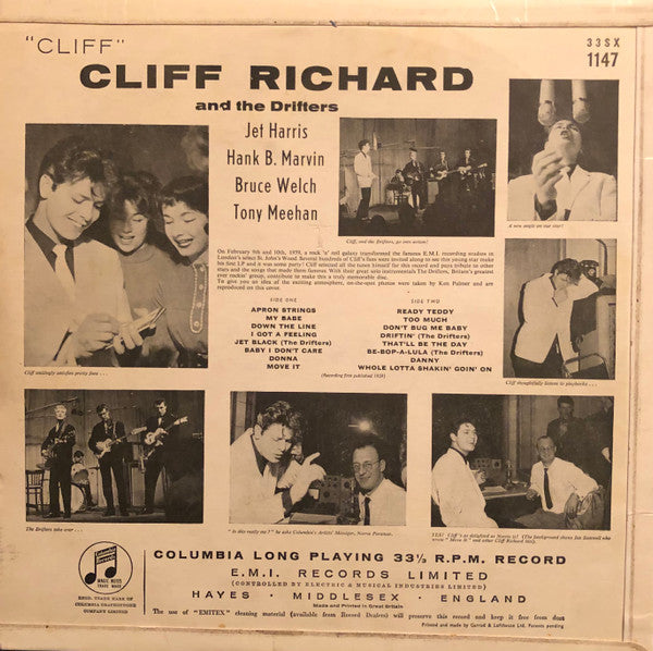 Cliff Richard And The Drifters - Cliff - Vinyl LP, Album, Reissue, UK (USE VG)