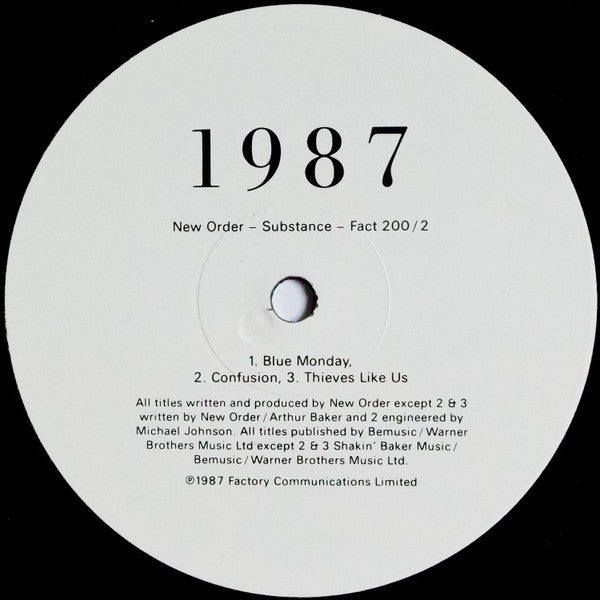 New Order ‎– Substance - 2 × Vinyl LP, Compilation, Reissue, UK 1987 (USED VG+)