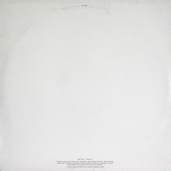 New Order ‎– Substance - 2 × Vinyl LP, Compilation, Reissue, UK 1987 (USED VG+)