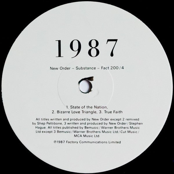 New Order ‎– Substance - 2 × Vinyl LP, Compilation, Reissue, UK 1987 (USED VG+)