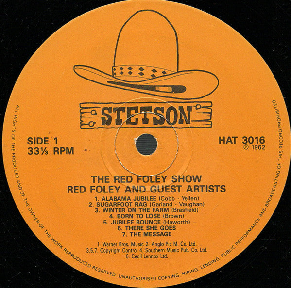 Red Foley ‎- The Red Foley Show - Vinyl LP, Album, Reissue, Mono, UK (USED NM)