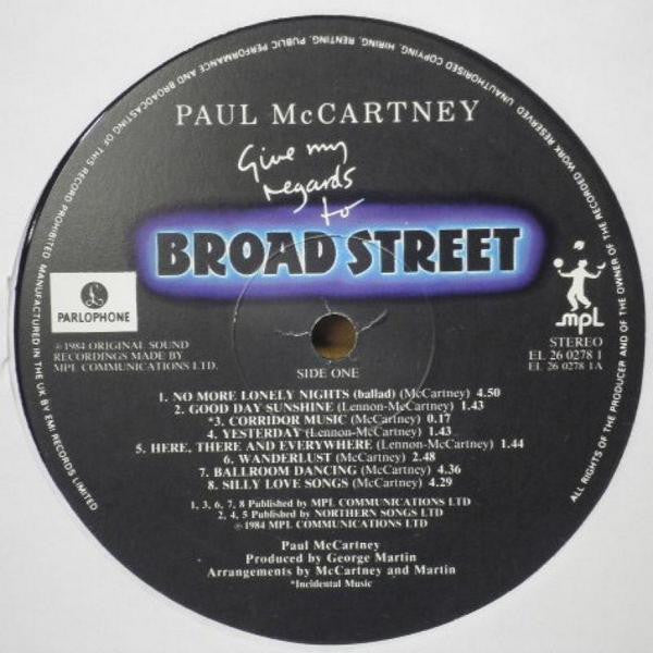 Paul McCartney - Give My Regards To Broad Street - Vinyl LP, Album, Stereo, UK 1984 (USED VG+)