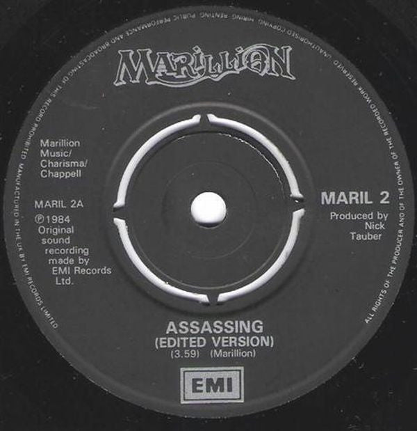 Marillion ‎– Assassing - Vinyl 7", 45 RPM, Single, UK 1984 (USED VG+)