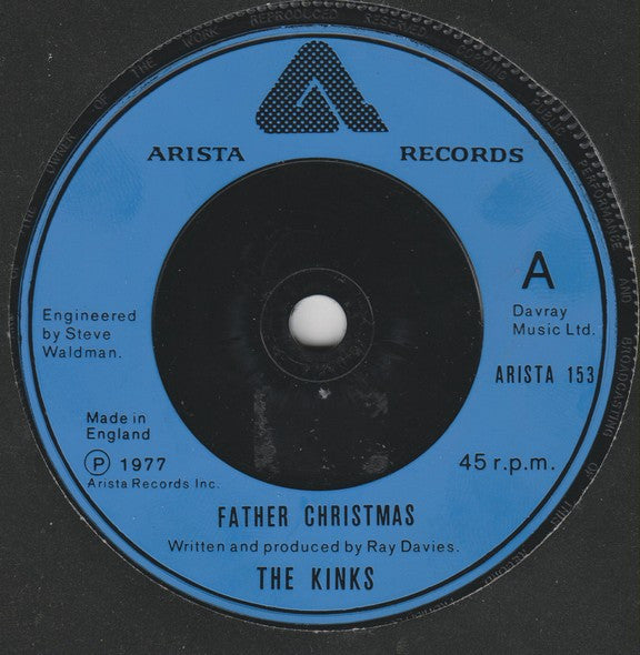 The Kinks ‎– Father Christmas - Vinyl 7", Single, 45 RPM, Blue Injection Labels, UK 1977 (USED VG+)