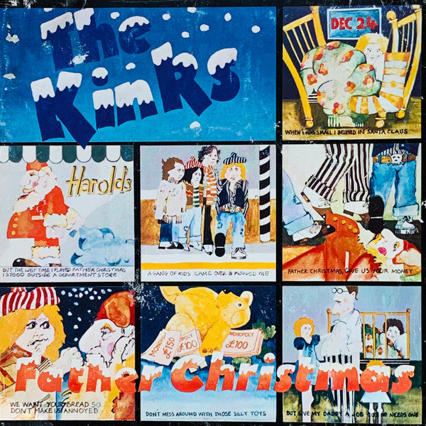 The Kinks ‎– Father Christmas - Vinyl 7", Single, 45 RPM, Blue Injection Labels, UK 1977 (USED VG+)