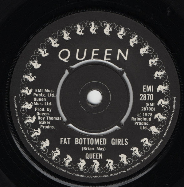 Queen ‎– Bicycle Race / Fat Bottomed Girls - Vinyl 7", 45 RPM, Single, UK 1978 (USED VG+)