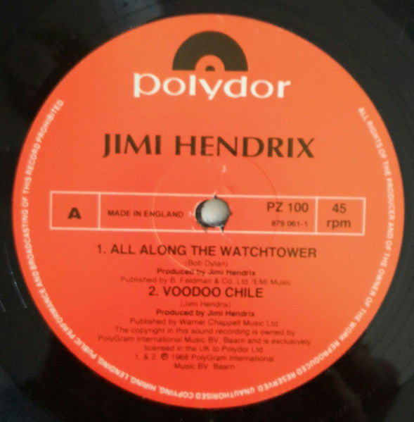 The Jimi Hendrix Experience - All Along The Watchtower - Vinyl 12", 45 RPM, 1990 (USED VG+)