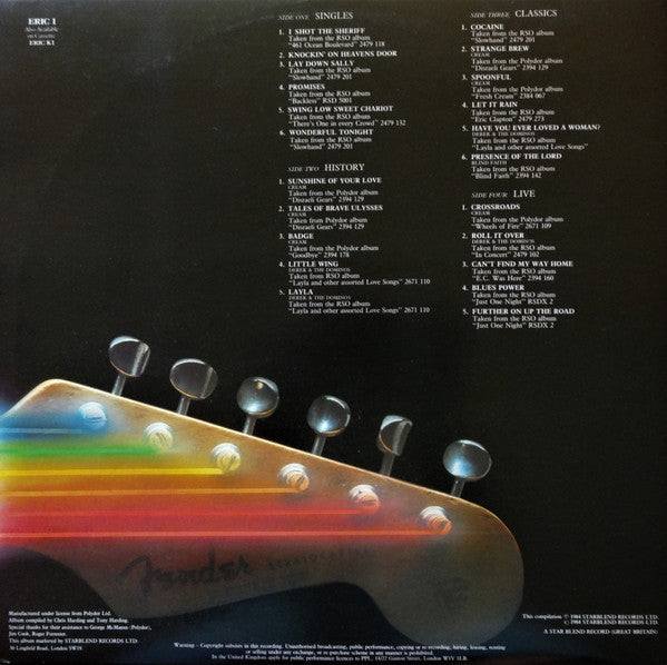 Eric Clapton ‎– Backtrackin' (22 Tracks Spanning The Career Of A Rock Legend) - 2 × Vinyl LP, Compilation, Stereo, UK 1984 (USED G+)