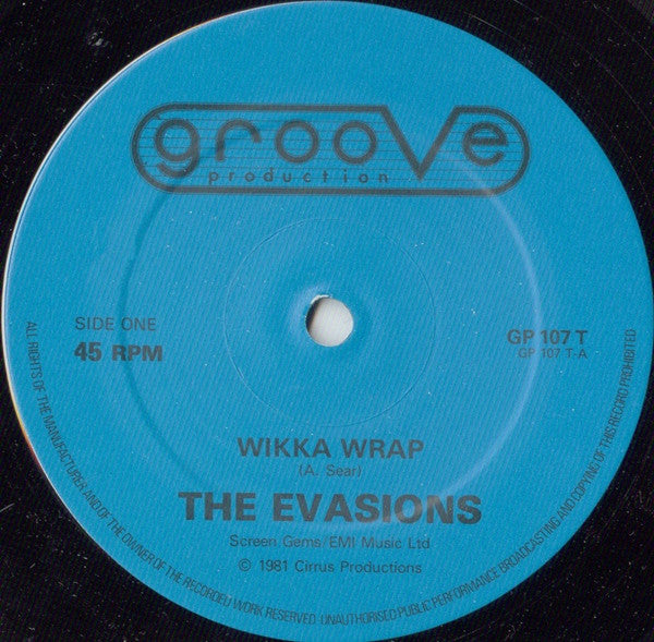 The Evasions ‎– Wikka Wrap - Vinyl 12", 45 RPM, Single, Deep Blue Labels, UK 1981 (USED VG+)