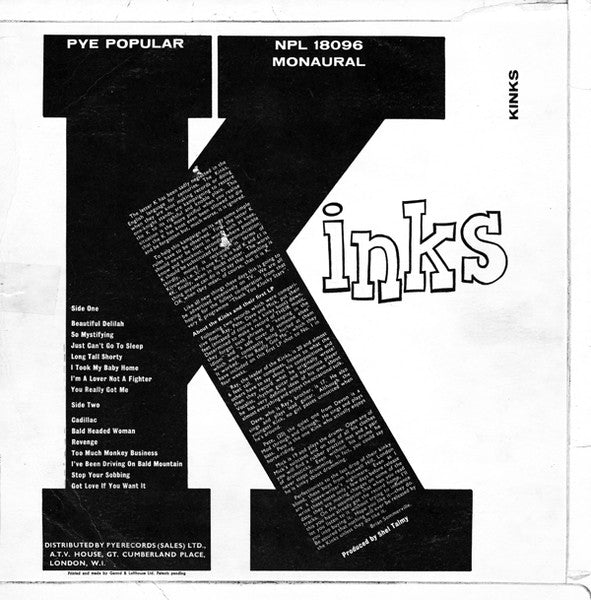 Kinks - Kinks - Vinyl LP, Album, UK 1964 (USED VG+)