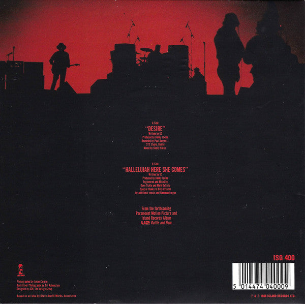 U2 ‎- Desire - Vinyl 7", 45 RPM, Single, Stereo, Gatefold Sleeve, UK 1988 (USED VG+)