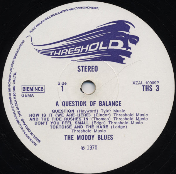 The Moody Blues ‎– A Question Of Balance - Vinyl LP, Album, Stereo, Envelope, UK 1970 (USED VG+)