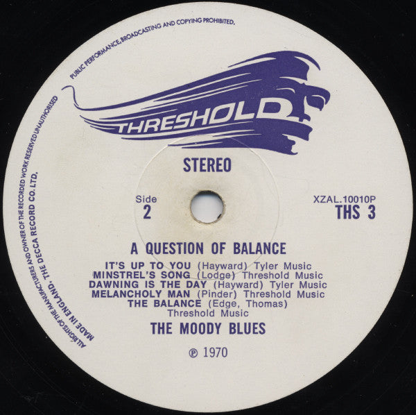 The Moody Blues ‎– A Question Of Balance - Vinyl LP, Album, Stereo, Envelope, UK 1970 (USED VG+)