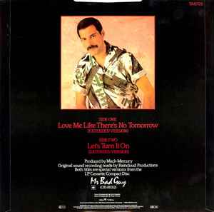 Freddie Mercury ‎– Love Me Like There's No Tomorrow (Extended Version) - Vinyl 12", 45 RPM, Single, Stereo, UK 1985 (USED VG+)