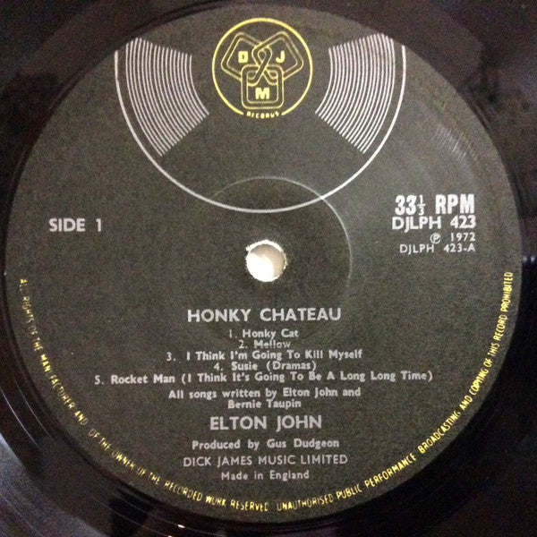Elton John ‎– Honky Château - Vinyl LP, Album, Purple & Green translucent, Gatefold sleeve, UK 1972 (USED VG+)