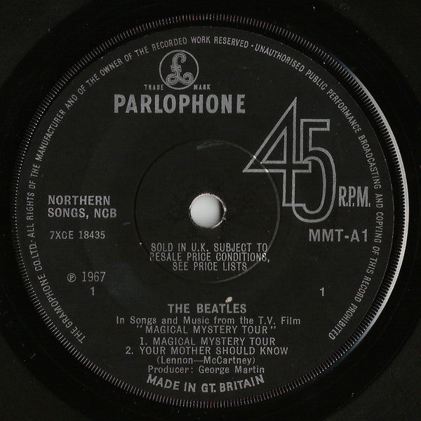 The Beatles ‎– Magical Mystery Tour - 2 × Vinyl 7", 45 RPM, EP, Mono, Solid Centre, UK 1967 (USED VG)