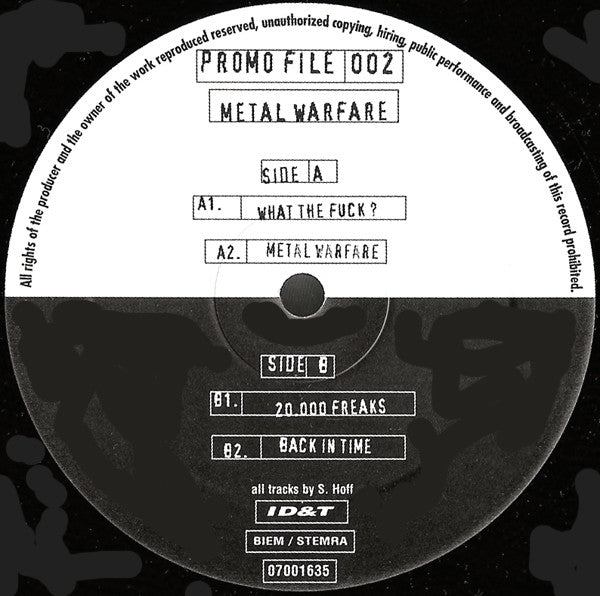 Promo ‎– Metal Warfare - Vinyl 12", 33 ⅓ RPM, Netherlands 1998 (USED NM)