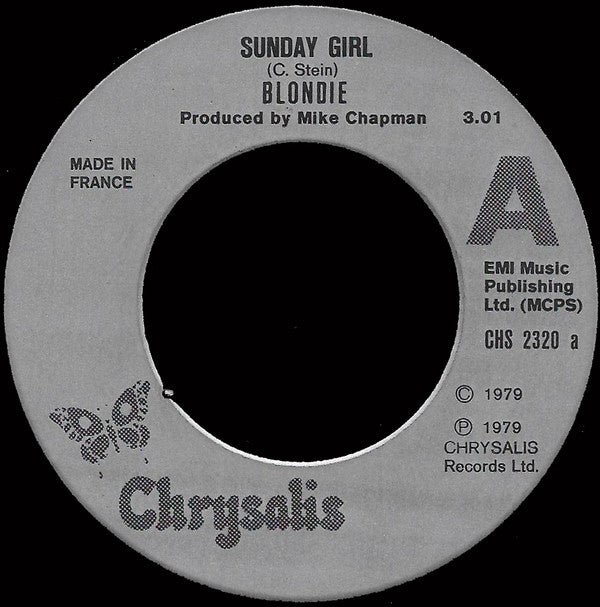 Blondie ‎– Sunday Girl - Vinyl 7", Single, 45 RPM, Silver Injection, UK 1979 (USED VG+)