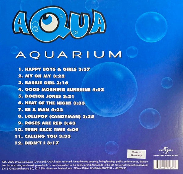 Aqua – Aquarium - Vinyl LP, Album, Limited Edition, Reissue, 25th Anniversary Edition (NEW SEALED)