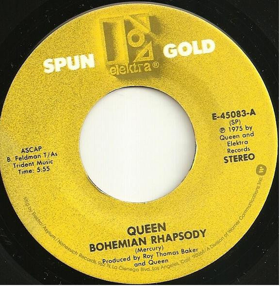 Queen ‎– Bohemian Rhapsody / You're My Best Friend - Vinyl, 7", 45 RPM, Single, Stereo, US 1983 (USED VG+)