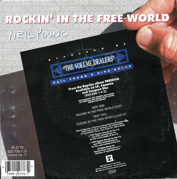 Neil Young ‎– Rockin' In The Free World - Vinyl 7", 45 RPM, Single, Stereo, 1989 (USED VG+)