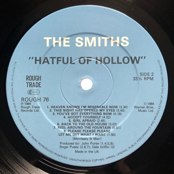 The Smiths – Hatful Of Hollow - Vinyl LP, Compilation, Gatefold, UK 1984 (USED VG)