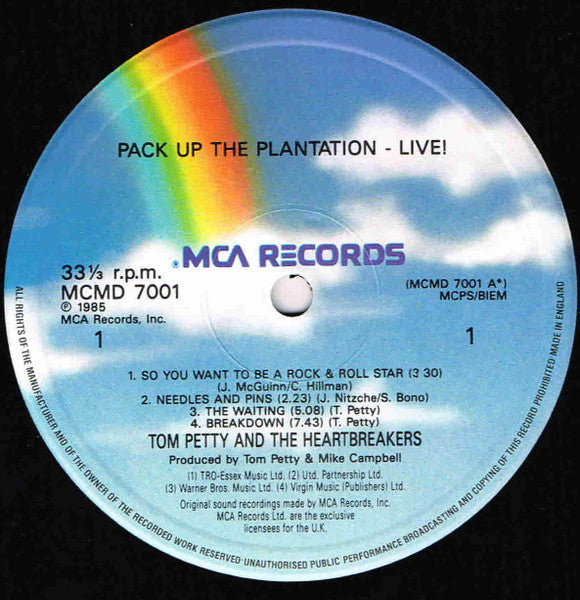 Tom Petty And The Heartbreakers - Pack Up The Plantation Live - 2 x Vinyl LP, Album, UK 1985 (USED VG+)