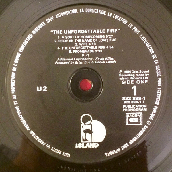 U2 - The Unforgettable Fire - Vinyl LP, Album, Stereo, 1984 (USED VG+)