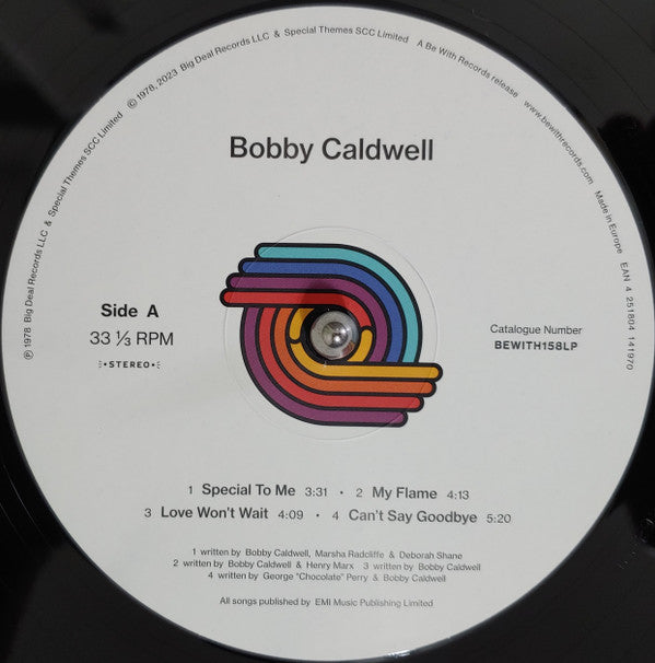 Bobby Caldwell ‎– Bobby Caldwell - Vinyl LP, Album, Reissue, Remastered (NEW SEALED)