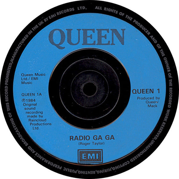 Queen ‎– Radio Ga Ga - Vinyl 7", 45 RPM, Single, Blue Injection Label, UK 1984 (USED VG+)