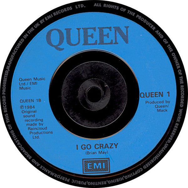 Queen ‎– Radio Ga Ga - Vinyl 7", 45 RPM, Single, Blue Injection Label, UK 1984 (USED VG+)