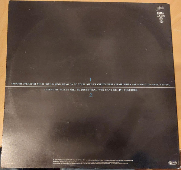 Sade ‎– Diamond Life - Vinyl LP, Album, Stereo, Dark Blue Labels, Gatefold (USED VG+)