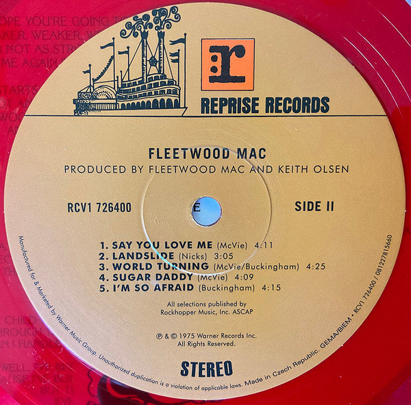 Fleetwood Mac - Fleetwood Mac - Vinyl LP, Album, Reissue, Ruby, Europe 2024 (USED NM)