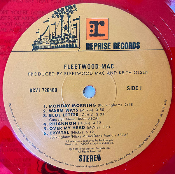 Fleetwood Mac - Fleetwood Mac - Vinyl LP, Album, Reissue, Ruby, Europe 2024 (USED NM)