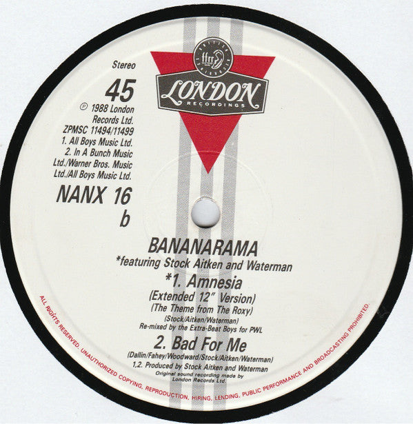 Bananarama ‎– I Want You Back - Vinyl 12", 45 RPM, Single, Stereo, UK 1988 (USED VG+)