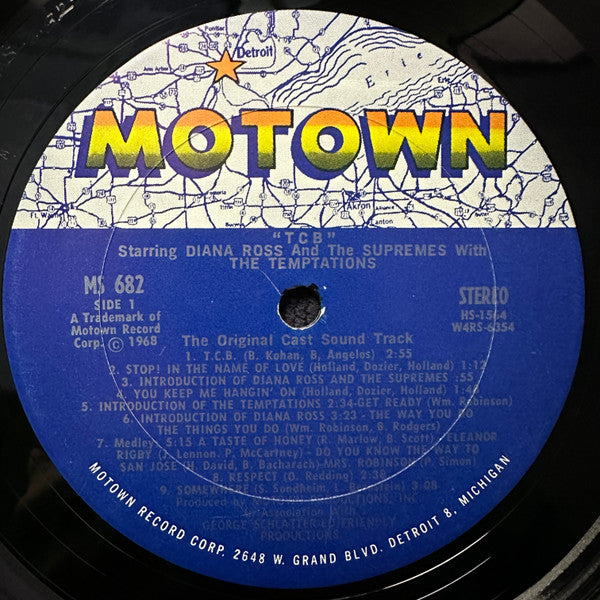 Diana Ross And The Supremes With The Temptations ‎– The Original Soundtrack From TCB - Vinyl LP, Album, Stereo, Gatefold, US 1968 (USED NM)