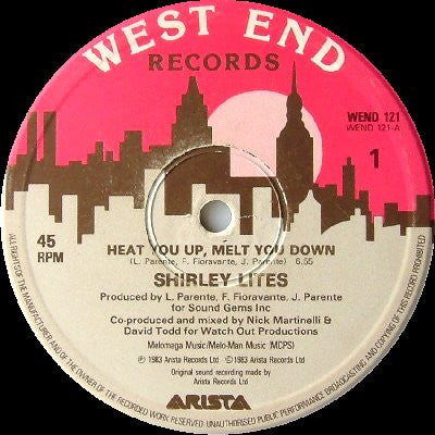 Shirley Lites ‎– Heat You Up (Melt You Down) - Vinyl 12", 45 RPM, UK 1983 (USED G+)