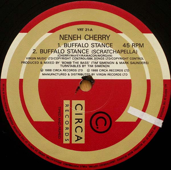 Neneh Cherry ‎– Buffalo Stance - Vinyl 12", 45 RPM, Single, UK 1988 (USED VG)