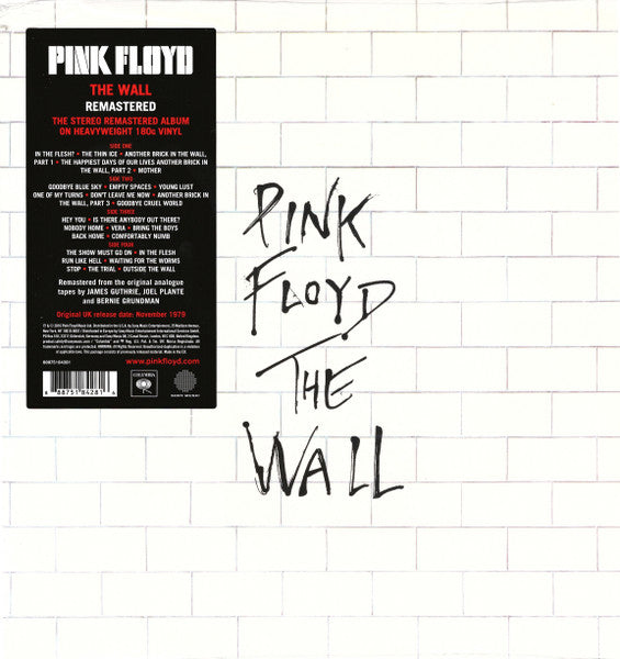 Pink Floyd - The Wall - 2 x Vinyl LP, Album, Reissue, Remastered, Repress, 180 Gram, Gatefold (NEW SEALED)