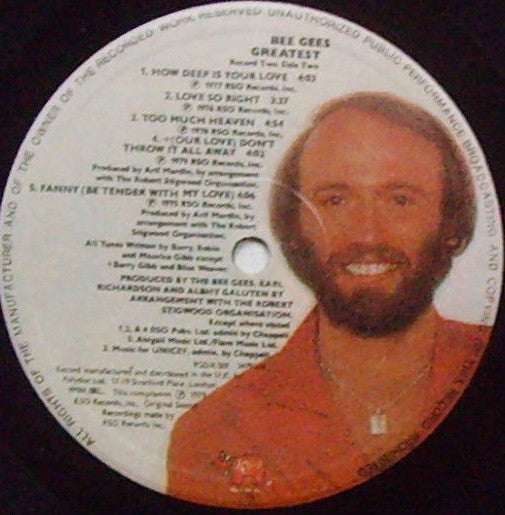 Bee Gees ‎– Greatest - 2 × Vinyl LP, Compilation, UK 1979 (USED VG+)