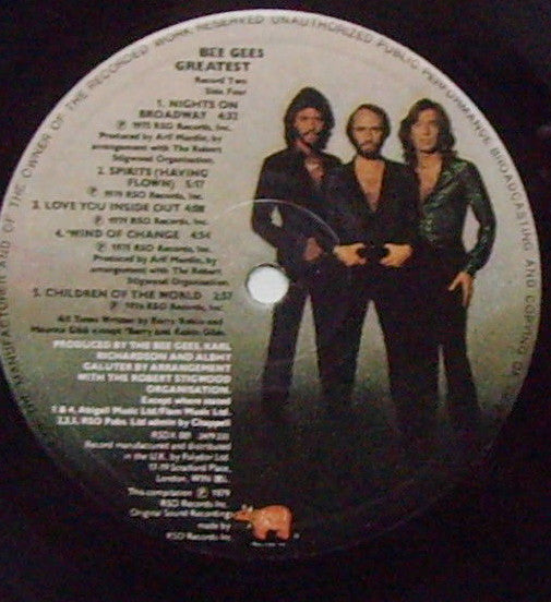 Bee Gees ‎– Greatest - 2 × Vinyl LP, Compilation, UK 1979 (USED VG+)