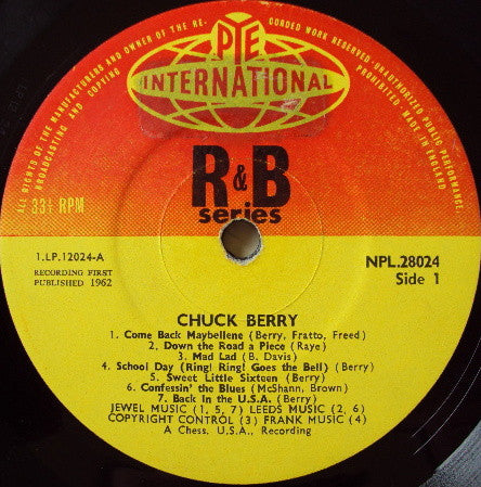 Chuck Berry ‎- Chuck Berry - Vinyl LP, Compilation, Mono, UK 1963 (USED G+)