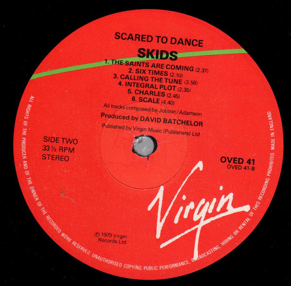 Skids - Scared To Dance - Vinyl LP, Album, Reissue, Stereo, UK 1984 (USED VG+)