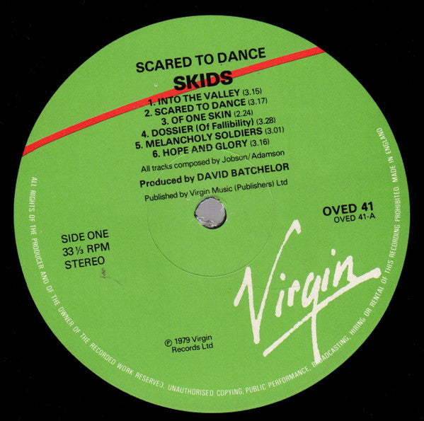 Skids - Scared To Dance - Vinyl LP, Album, Reissue, Stereo, UK 1984 (USED VG+)