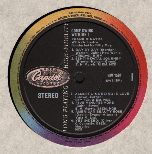Frank Sinatra ‎- Come Swing With Me! - Vinyl LP, Album, Stereo, UK 1961 (USED VG)