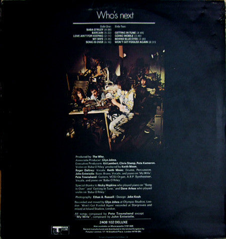 The Who ‎– Who's Next - Vinyl LP, Album, Reissue, Stereo, UK 1974 (USED VG+)