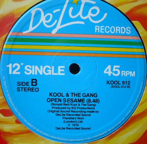 Kool & The Gang ‎- Hangin' Out (Remixed Version) - Vinyl 12", 45 RPM, Single, UK 1980 (USED VG+)