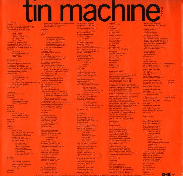 Tin Machine – Tin Machine - Vinyl LP, Album, Stereo, UK 1989 (USED VG)